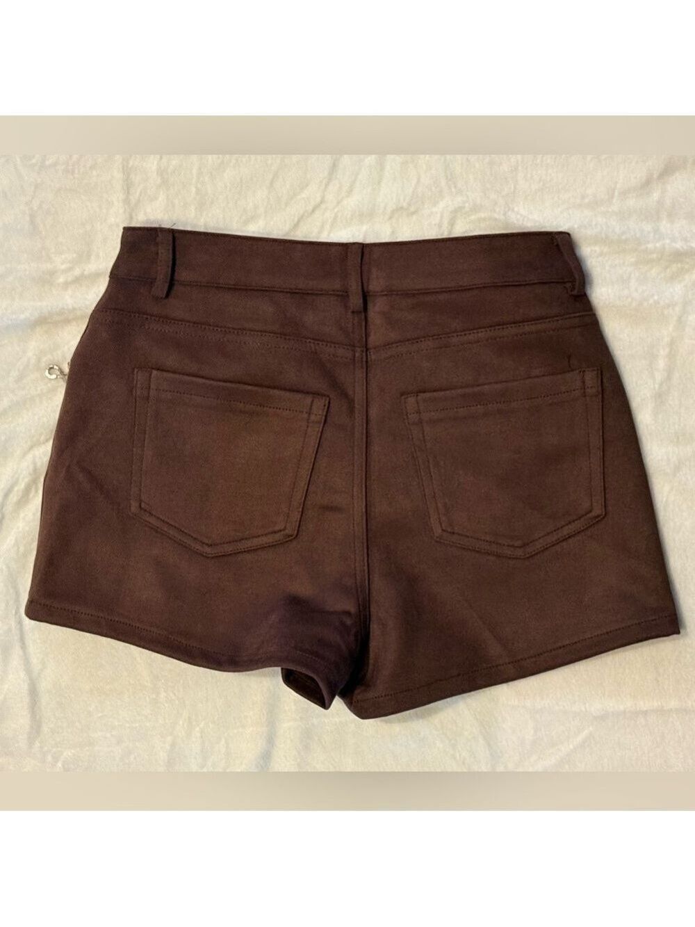 Peach Love Brown Rhinestone Fringe Shorts Small - Picture 5 of 11